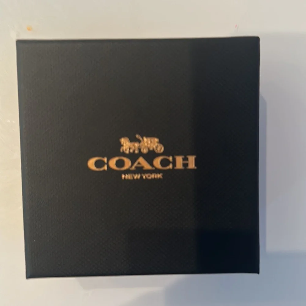COACH Silver Crystal C Logo, Stone and Heart Earring Stud Set Trio Earrings NEW - Picture 2 of 4